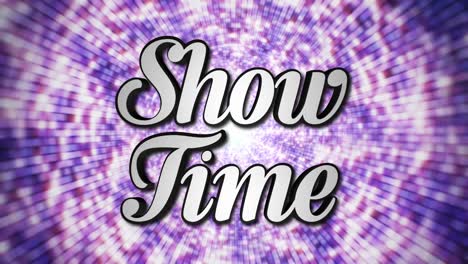 SHOW-TIME--Animation-Text-and-Disco-Dance-Background,-Zoom-IN/OUT-Rotation,-with-Alpha-Channel,-Loop,-4k