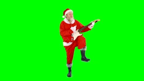 Santa-claus-singing-a-song-and-playing-guitar