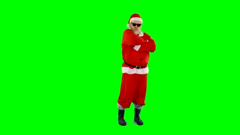 Santa-Claus-posiert-mit-Sonnenbrille