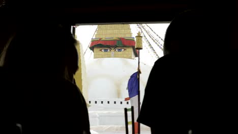 El-más-grande-Boudhanath-Stupa-en-Valle-de-Katmandú,-Nepal.