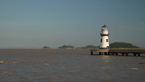 day-light-zhuhai-city-bay-lighthouse-slow-motion-panorama-4k-china