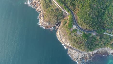 Drone-aerial-view-of-the-coastline