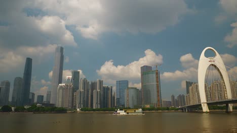 sunny-day-guangzhou-city-famous-river-bay-downtown-panorama-4k-china