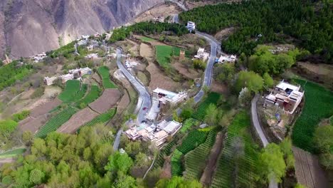 AERIAL-shot-of-Jiaju-Tibetan-Village/Sichuan,China