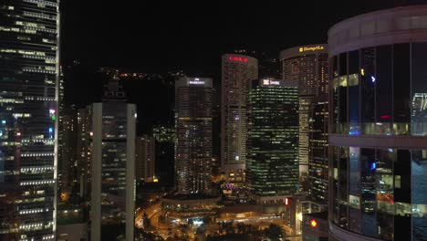 4K-aerial-view-footage-of-Hong-Kong-beautiful-night-scenes-at-Central-District