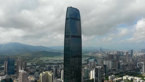 Aerial-view-of-Shenzhen-cityscape-at-daytime