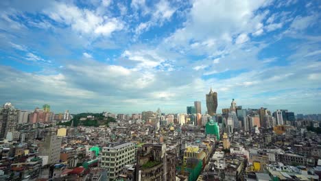 Schöne-Architektur-Gebäude-und-Stadt-Leben-in-Macau-China