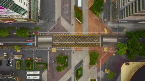 china-de-Shenzhen-tráfico-comercial-calle-arriba-abajo-aérea-timelapse-4k