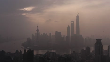 Shanghai-cityscape-,-sunrise,time-lapse,4k