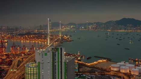 vom-Tag-bis-zum-Abend-Hong-Kong-Hafen-Sie-Seite-Panorama-4-k-Zeitraffer