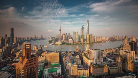 china-shanghai-famous-roof-top-cityscape-bay-sunset-panorama-4k-time-lapse