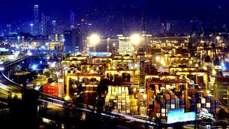4K-Containers-Port-Timelapse-at-Night.-Hong-Kong.-Tight-Shot.