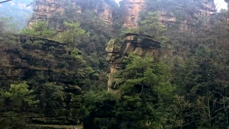 Aerial-view-of-Zhangjiajie-National-Park,-China