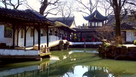 Pavilion-in-Humble-Administrator's-Garden-in-Suzhou,-China