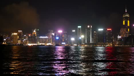 Náuticas-barcos-en-el-puerto-de-Victoria,-Hong-Kong