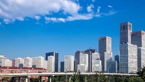 Time-lapse-of-Jianwai-SOHO,the-beijing-CBD-skyline-,China