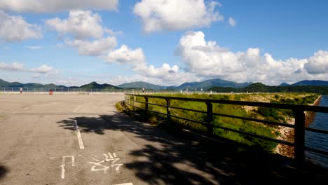 Slow-Motion-zu-sehen,-die-Landschaft-in-Hong-kong