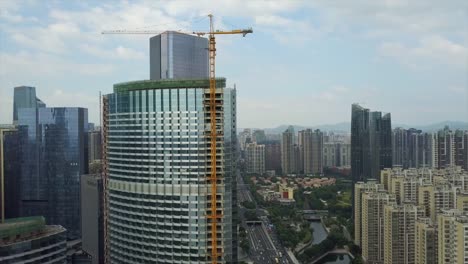 día-tiempo-ciudad-de-guangzhou-construcción-centro-panorama-aéreo-4k-china