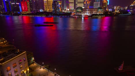 noche-shanghai-ciudad-tráfico-río-pudong-panorama-Bahía-4k-timelapse-china