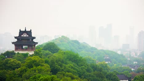 day-wuhan-yellow-crane-red-gate-bell-temple-park-cityscape-panorama-4k-time-lapse-china