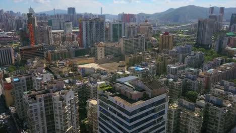 Zhuhai-Stadtbild-Sonnentag-Dächer-aerial-Panorama-4k-china
