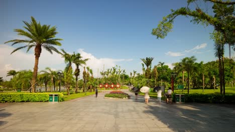 Zhuhai-Stadt-sonnigen-Tag-Verkehr-Straße-Kreuzung-Panorama-4-k-Zeit-hinfällig,-china