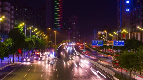 Ve-el-puente-de-calle-camino-del-tráfico-de-la-ciudad-de-Guangzhou-noche-4-china-de-lapso-de-tiempo-k