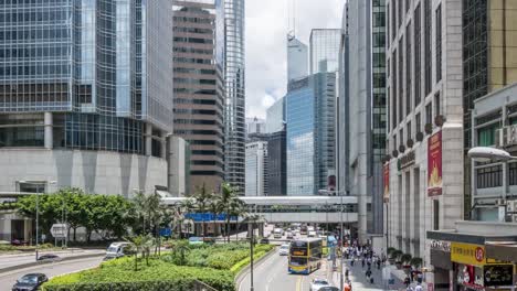 Lapso-de-tiempo-de-central,-Hong-Kong