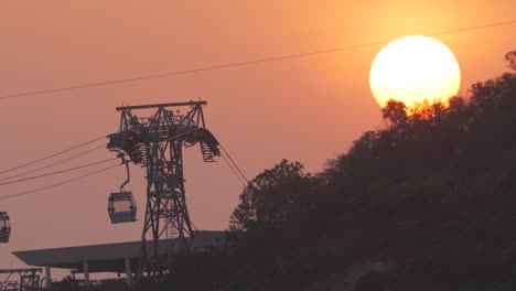 Sunset-at-Ngong-Ping-360-cable-car-line