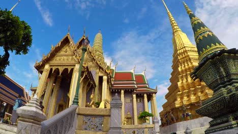 Tiempo-lapso-Wat-Phra-Kaew-(Buda-del-templo-de-Esmeralda)-Bangkok,-Tailandia