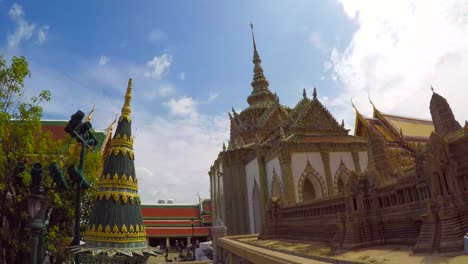 Tiempo-lapso-Wat-Phra-Kaew-(Buda-del-templo-de-Esmeralda)-Bangkok,-Tailandia