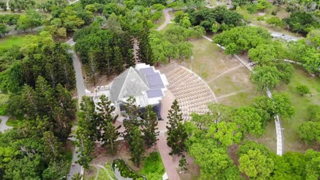 Top-view-aerial-of-park-in-taipei