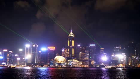 a-laser-light-show-at-victoria-harbour-in-hong-kong