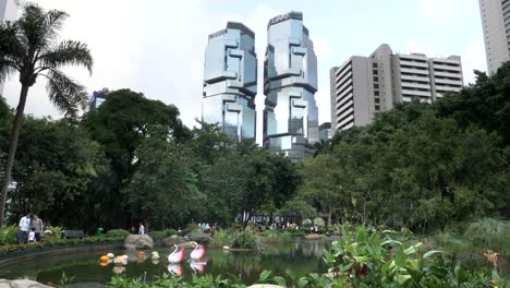 pan-de-los-jardines-botánicos-y-lippo-edificios-en-hong-kong