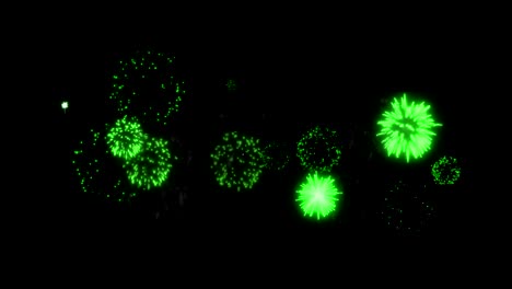 4K-firework.-Holidays.-render.-Animation-background-of-green-fireworks.-V4