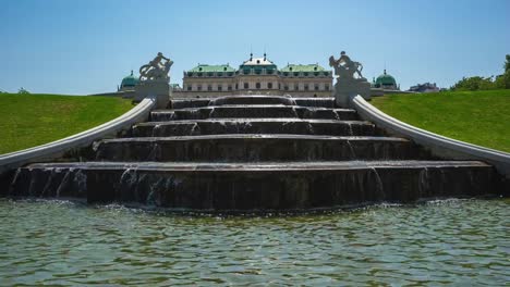 Timelapse-del-jardín-de-Belvedere-en-Viena,-Austria