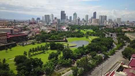 Aerial-of-Manila,-Philippines