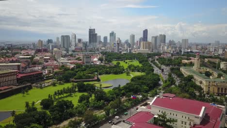 Aerial-of-Manila,-Philippines