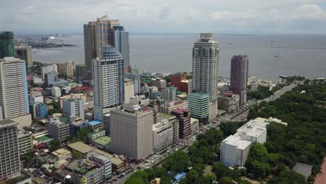 Aerial-of-Manila,-Philippines