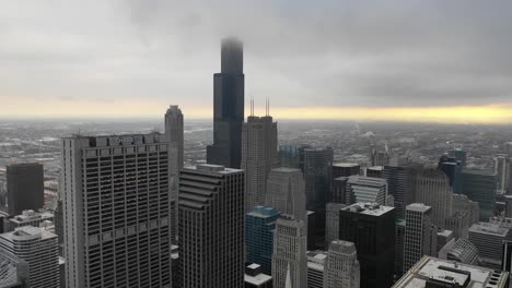 Drone-footage-in-Chicago,-IL