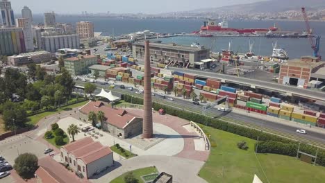 historic-air-gas-tank,-city-view,-drone,-Tarihi-Hava-Gazı-Deposu