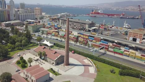 historic-air-gas-tank,-city-view,-drone,-Tarihi-Hava-Gazı-Deposu