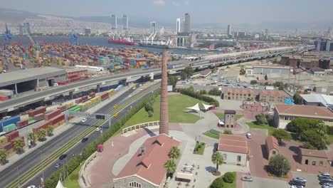 historic-air-gas-tank,-city-view,-drone,-Tarihi-Hava-Gazı-Deposu