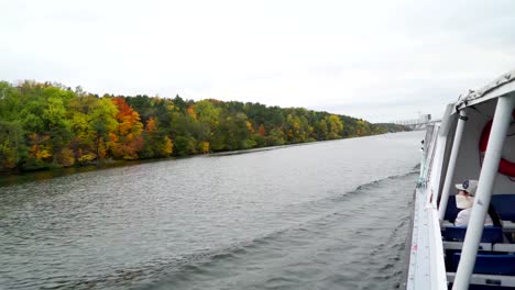 The-view-outside-while-cruising-on-the-ship-in-Stockholm-Sweden