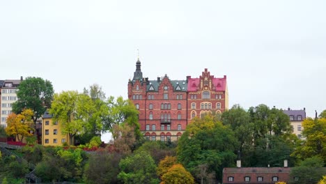 Ein-genauerer-Blick-des-roten-Schlosses-in-Stockholm-Schweden