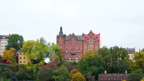 A-closer-look-of-a-red-castle-in-Stockholm-Sweden