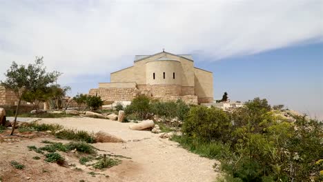 Basílica-de-moisés-(Memorial-de-moisés),-el-monte-Nebo,-Jordania