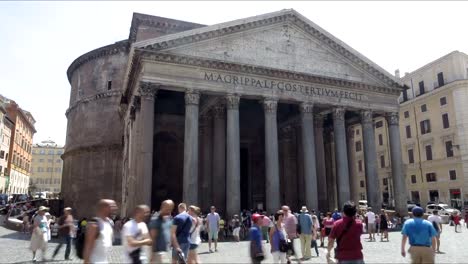 Italy-Rome-Pantheon-time-lapse