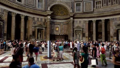 Italy-Rome-Pantheon-indoor-time-lapse