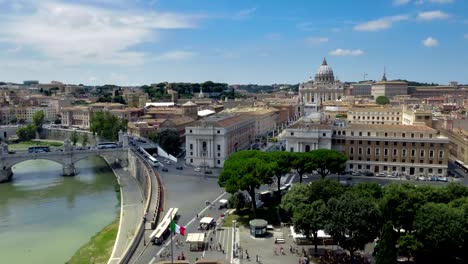 Italia-lapso-de-tiempo-de-la-ciudad-del-Vaticano-en-Roma